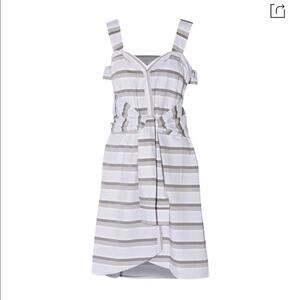 Derek Lam 10 Crosby Striped Tie Shirt Dress 2